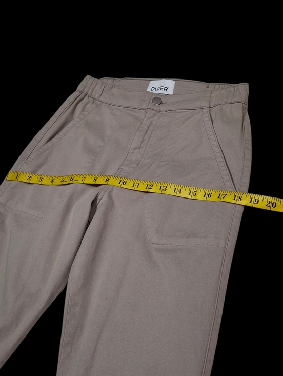 DU/ER Live Lite High Rise Joggers  Beige Zip-Button Ankle Pocket   Women Size 26 - Picture 11 of 16